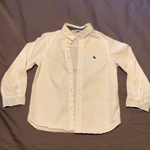 H&M kids long sleeve white button down shirt 6-7T